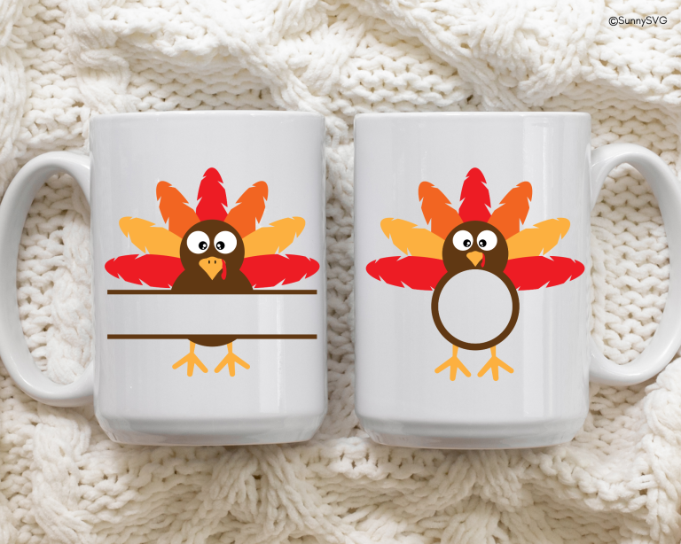 turkey monogram svg