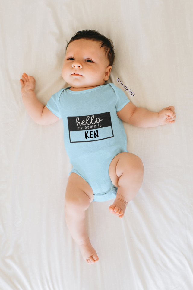 Free Hello My Name Is SVG - Sunny SVG