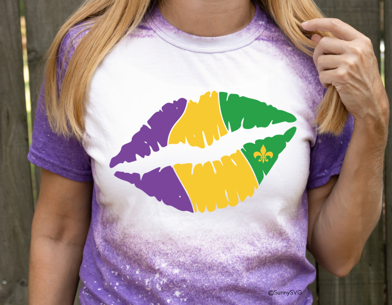 mardi gras lips svg
