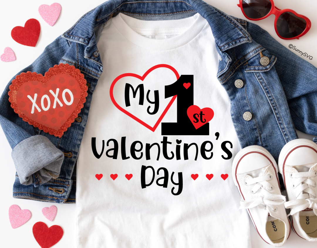 Free My First Valentine's Day SVG - Sunny SVG