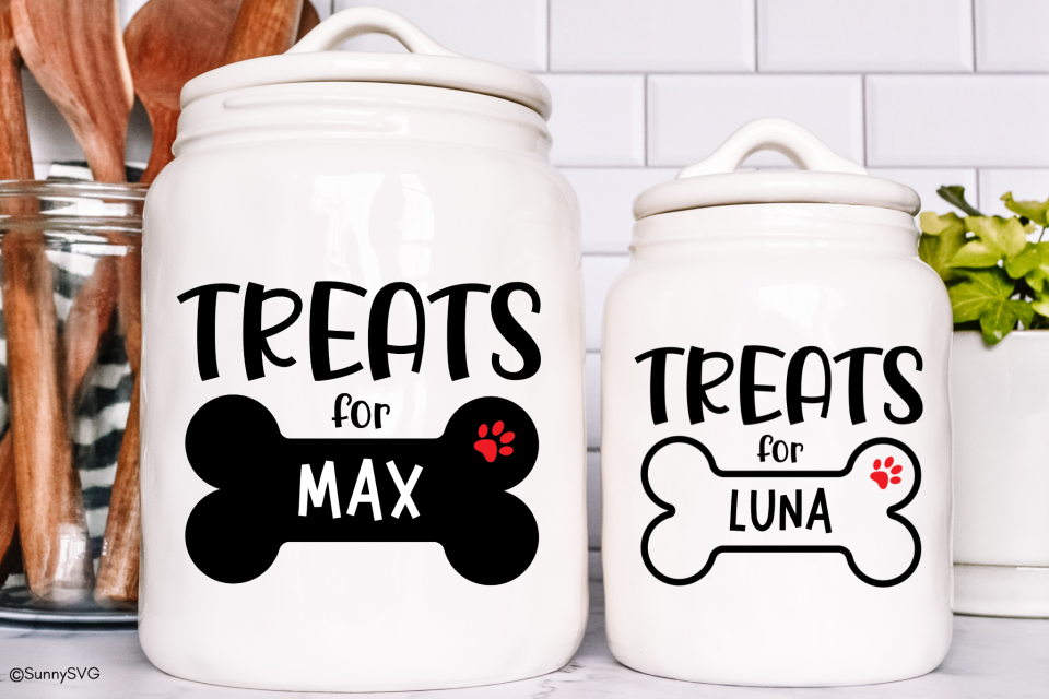 Dog Treat Jar SVG - Free Cut File - Sunny SVG
