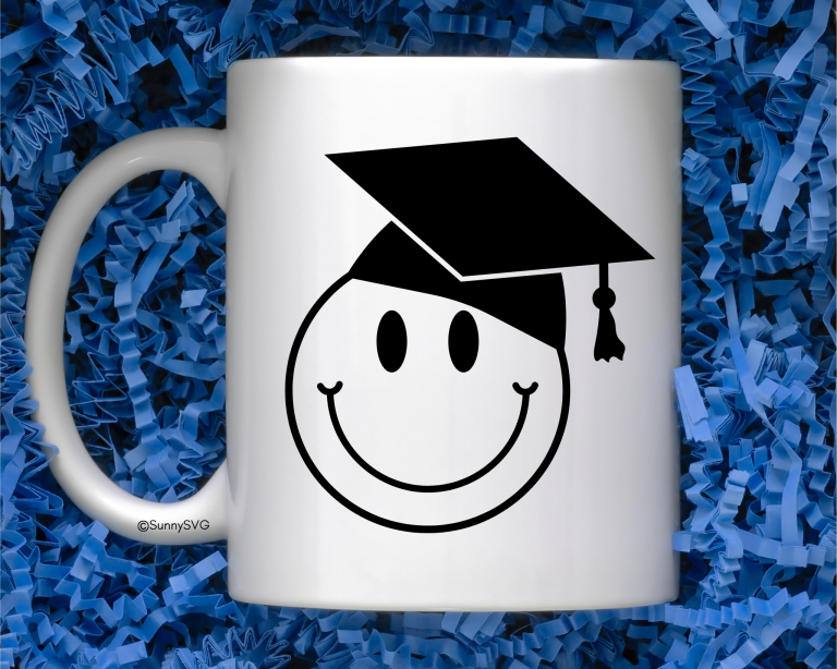 smiley face graduate svg free cricut
