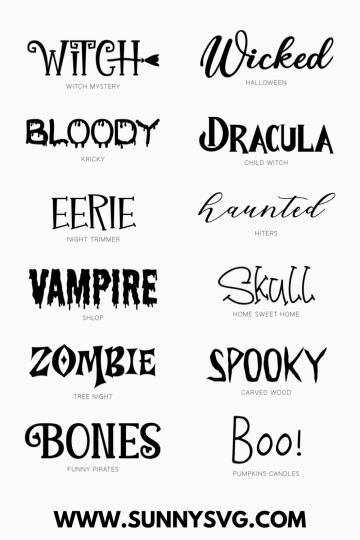 free halloween fonts
